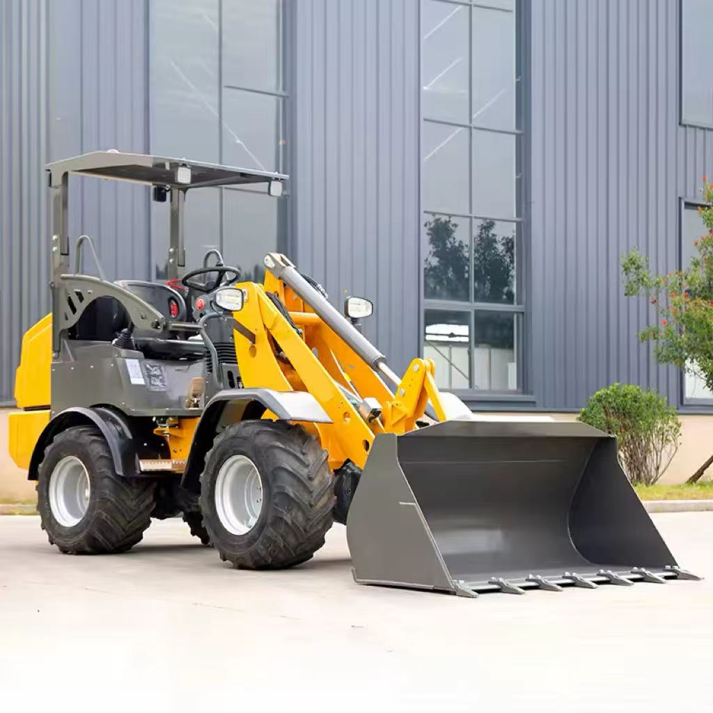 All-Terrain Mini Skid Steer Loader with 4-in-1 Bucket | Gasoline Powered Small Front End Loader | Fully Customizable Compact Loader for Sale