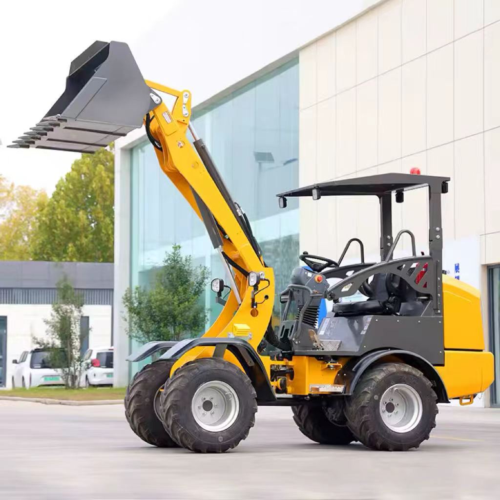 All-Terrain Mini Skid Steer Loader with 4-in-1 Bucket | Gasoline Powered Small Front End Loader | Fully Customizable Compact Loader for Sale