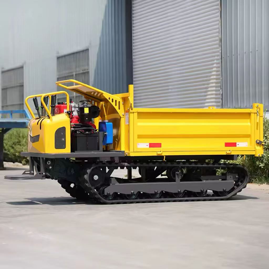 800kg 1T 2T Mini Crawler Dumper | Small Tracked Tipper with Strong Gradeability | Compact Rubber Tracked Loader for Farm & Construction Use