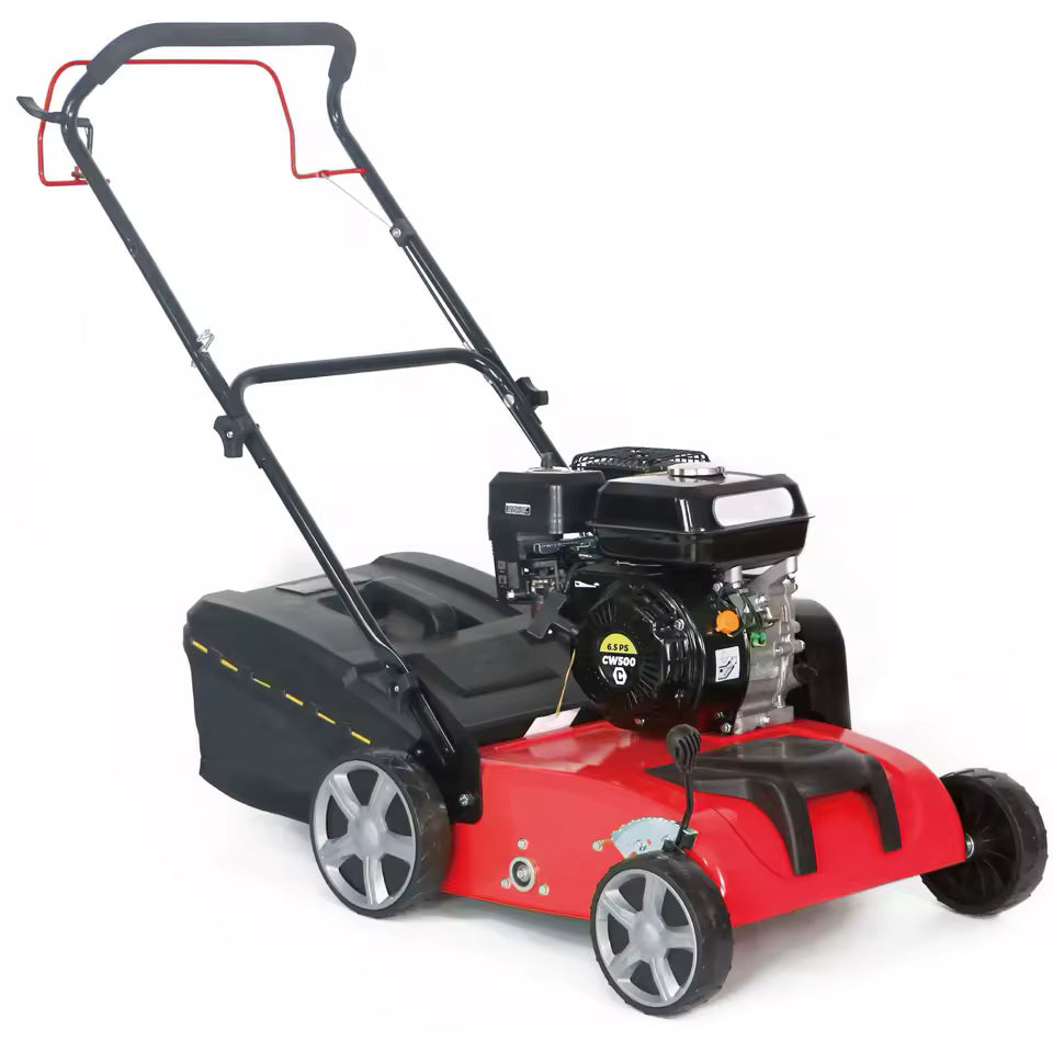 CE Loncin Motor 4 Stroke 196Cc 2 in 1 Garden Yard Gasoline Scarifier Aerator With 38Cm Working Width