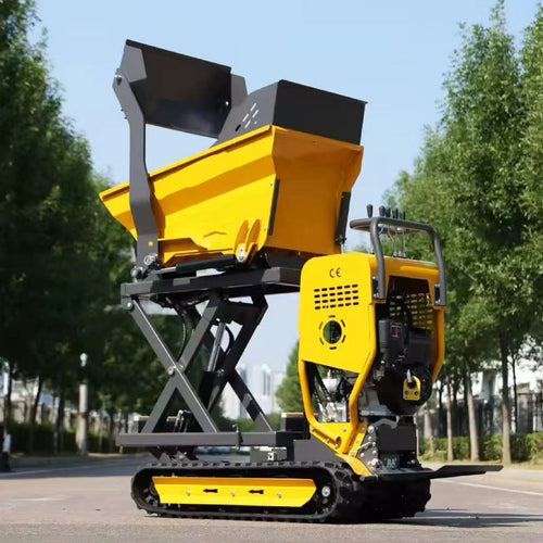 1 Ton 2 Ton Mini Crawler Dumper | Compact Tracked Site Dump Truck for Farm Use | Multifunctional Diesel Powered Tracked Carrier | Factory Price