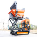 180° Swivel Mini Crawler Dumper | Hydraulic Rubber Tracked Dump Buggy | Multifunctional Concrete Transporter for Mining & Construction | 2026 New Model