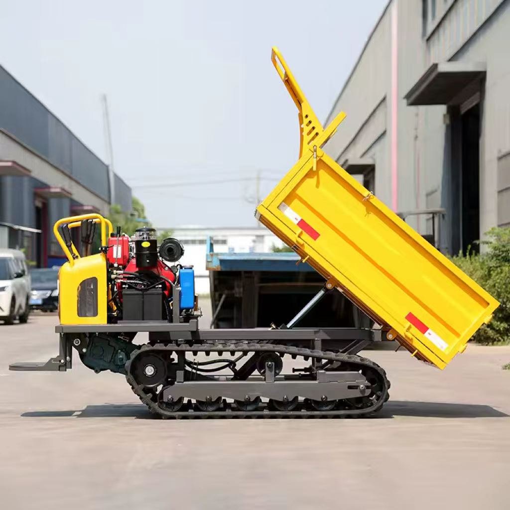 Strong Climbing 3T Mini Crawler Tipper | 800kg 1000kg 1200kg Compact Tracked Dumper | High Performance Small Dump Truck for Farm & Construction