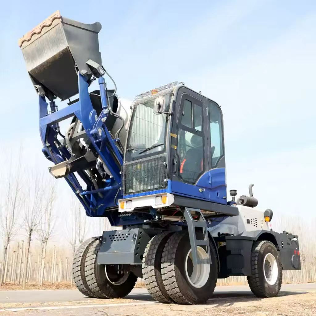 CE Approved LEITE Self Loading Concrete Mixer | EURO 5 Engine 4x4 Mini Mixer Truck | Mobile Concrete Transit Mixer with Self Loader System for Sale