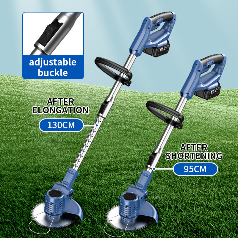1500W 6 Inch Cordless Electric Lawn Mower Length Adjustable Handheld Rechargeable Garden Pruning Tools for 21V Battery