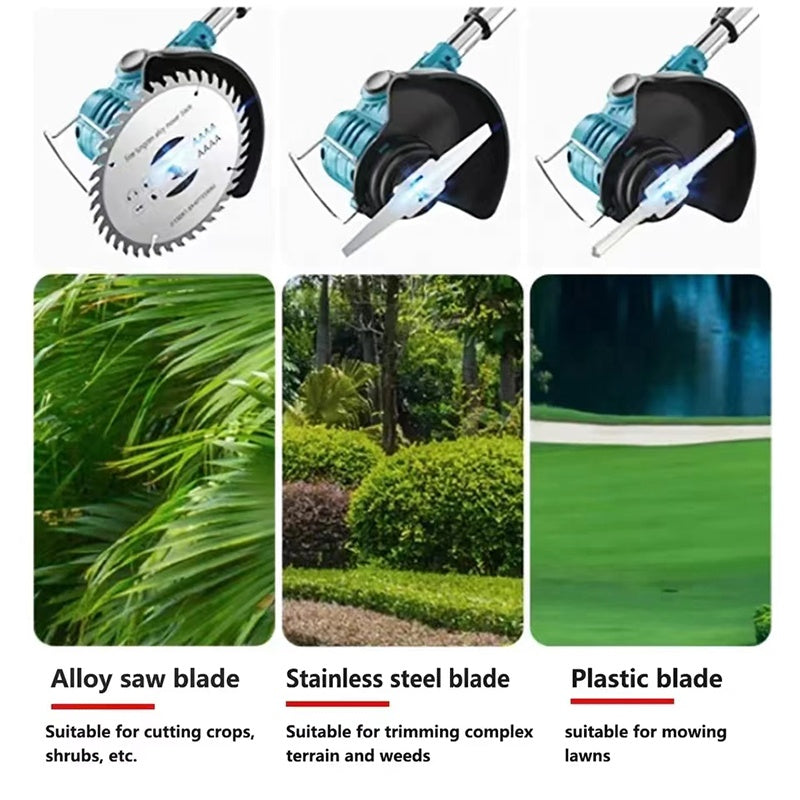 Foldable Cordless Electric Grass Trimmer Garden Mowing Machine Home Lawn Mower Portable Grass Cutting Tools Without Battery