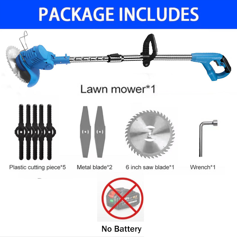 Garden Tools Lithium Battery Electric Rechargeable Grass Cutter Machine Small Lawn Mower Hand Cordless Power String Trimmer