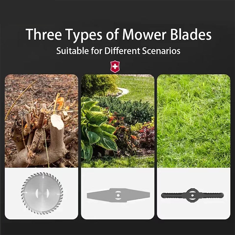 1500W 6 Inch Cordless Electric Lawn Mower Length Adjustable Handheld Rechargeable Garden Pruning Tools for 21V Battery